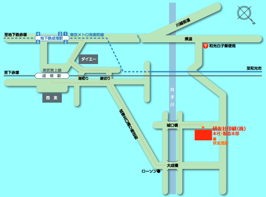 本社・製造本部案内図